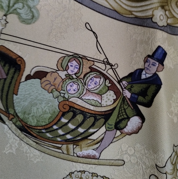 Hermes J Abadie Plumes et Grelots Silk Scarf - Picture 6 of 17